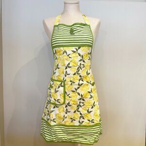 Jessie Steele Apron with Lemons and Stripes Pattern